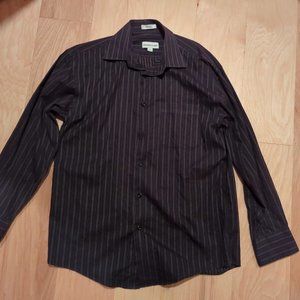 Pronto Uomo Long Sleeve Dress Shirt 100% Cotton Non-Iron